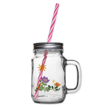 Blumen · Sonne · Natur · Mohn - Henkelglas mit Schraubdeckel - Klar - Rechts