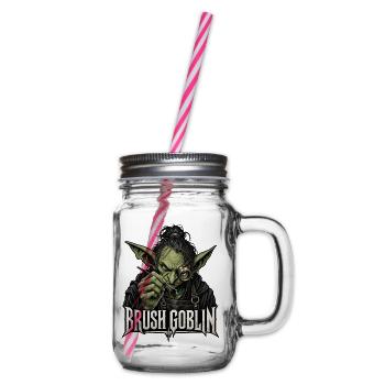 Brush Goblin – Tabletop Miniatur Malen - Henkelglas mit Schraubdeckel - Klar - Rechts