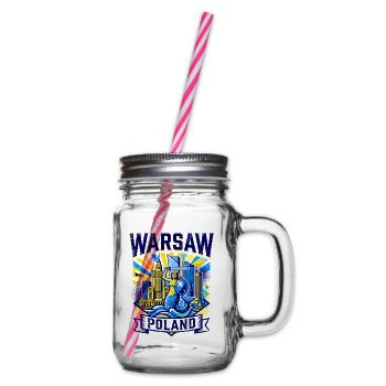 Warsaw Poland Skyline Aug 2026 Zwickau - Henkelglas mit Schraubdeckel - Klar - Rechts