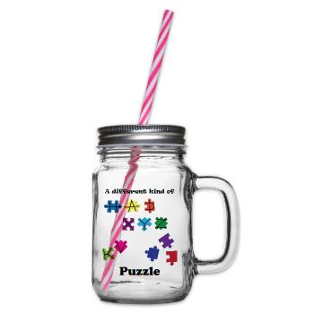 EINE ANDERE ART VON PUZZLE - Henkelglas mit Schraubdeckel - Klar - Rechts