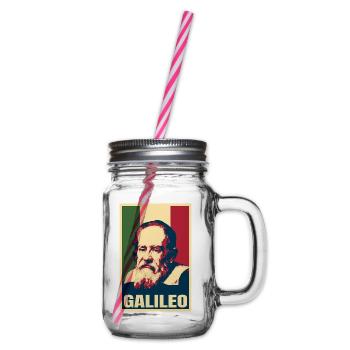 Galileo Galilei Italienischer Astronom Wissenschaftsgeschichte - Henkelglas mit Schraubdeckel - Klar - Rechts