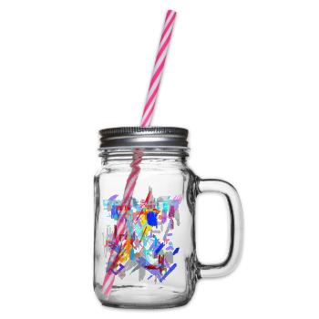 Farben Muster Abstrakt - Henkelglas mit Schraubdeckel - Klar - Rechts