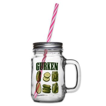 Gurkenkunde - Henkelglas mit Schraubdeckel - Klar - Rechts
