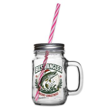 Bester Angler: Christmas Pike - Henkelglas mit Schraubdeckel - Klar - Rechts