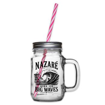 Nazaré Portugal - Henkelglas mit Schraubdeckel - Klar - Rechts