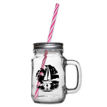 Segeln - Henkelglas mit Schraubdeckel - Klar - Rechts