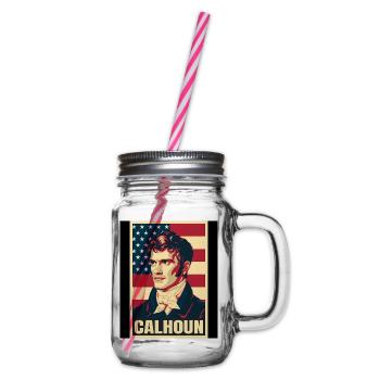 John C. Calhoun USA Pop Art - Henkelglas mit Schraubdeckel - Klar - Rechts