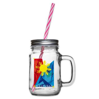 Philippinen Sonnenflagge Filipino Pride - Henkelglas mit Schraubdeckel - Klar - Rechts