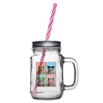 Frösche Frosch - Henkelglas mit Schraubdeckel - Klar - Rechts