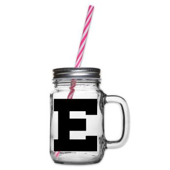 E - Henkelglas mit Schraubdeckel - Klar - Rechts