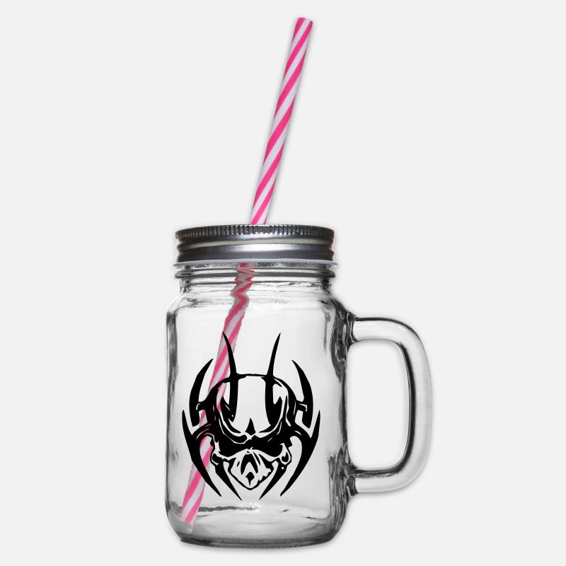 Skull tribal - Bocal à boisson - transparent
