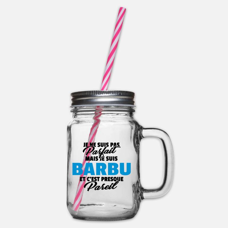 Pas parfait mais barbu - Bocal à boisson - transparent