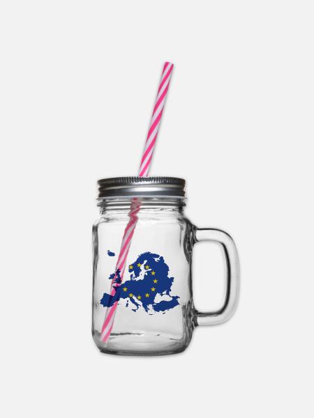 Europa - Henkelglas mit Schraubdeckel - Klar