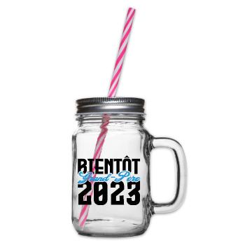 Cadeau Annonce grossesse bientôt Grand-père 2023. - Bocal à boisson - transparent - Droite