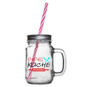 Papas Küche 24h - Henkelglas mit Schraubdeckel - Klar - Rechts