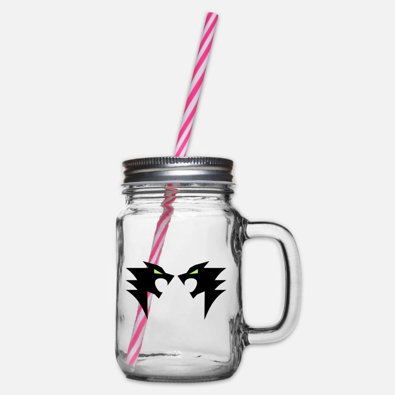 dragon faces - Bocal à boisson - transparent