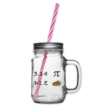 Pi - Pie - Glass jar with handle and screw cap - clear - Right