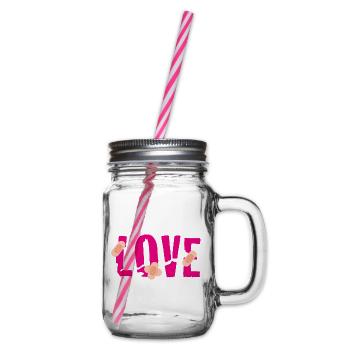 Love pansements - Bocal à boisson - transparent - Droite