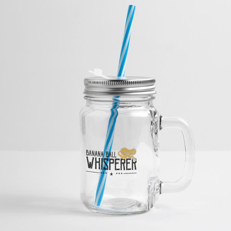 King python design for snake lovers Glass jar with handle and screw cap