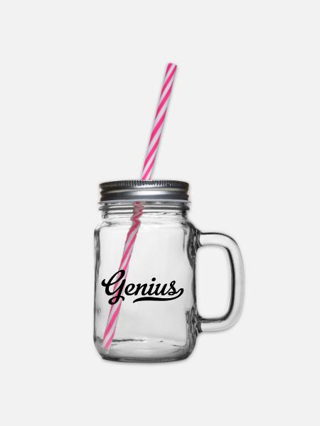 genius - Henkelglas mit Schraubdeckel - Klar