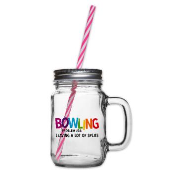 Bowling - Henkelglas mit Schraubdeckel - Klar - Rechts