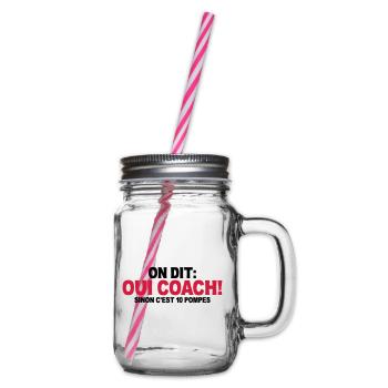 on dit oui coach sinon c'est 10 pompes - Bocal à boisson - transparent - Droite