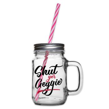 Halt deine Geggie - Henkelglas mit Schraubdeckel - Klar - Rechts