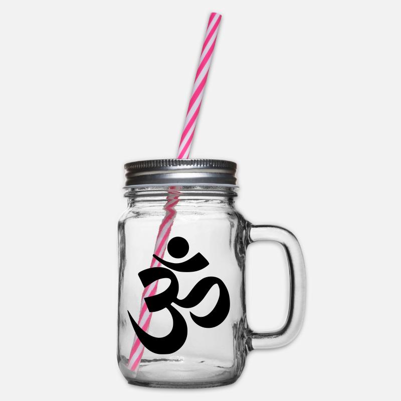 AUM - Henkelglas mit Schraubdeckel - Klar