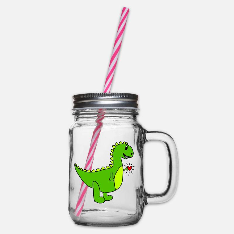 Dino Amour - Bocal à boisson - transparent