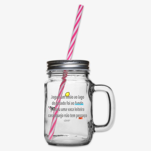 Versinho de infancia - Glass jar with handle and screw cap
