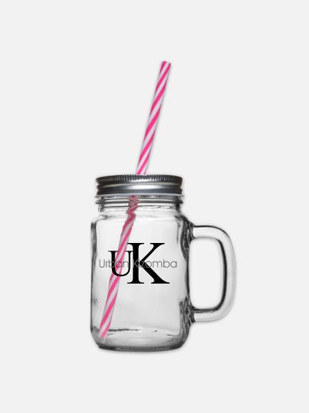 UK - Urban Kizomba - Dance Shirt - Henkelglas mit Schraubdeckel - Klar