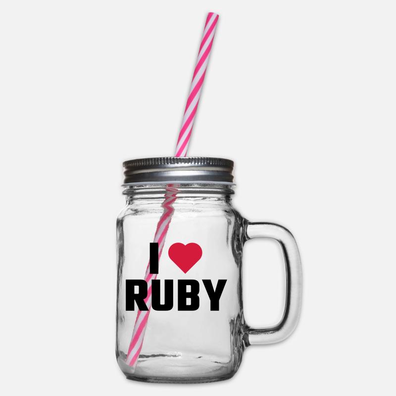 J'adore RUBY - Bocal à boisson - transparent
