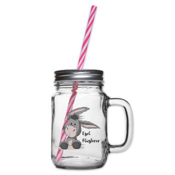 Esel Flüsterer - Henkelglas mit Schraubdeckel - Klar - Rechts