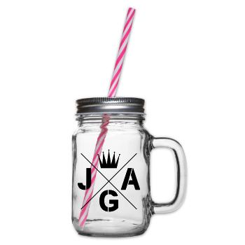 jga krone junggesellenabschied - Henkelglas mit Schraubdeckel - Klar - Rechts