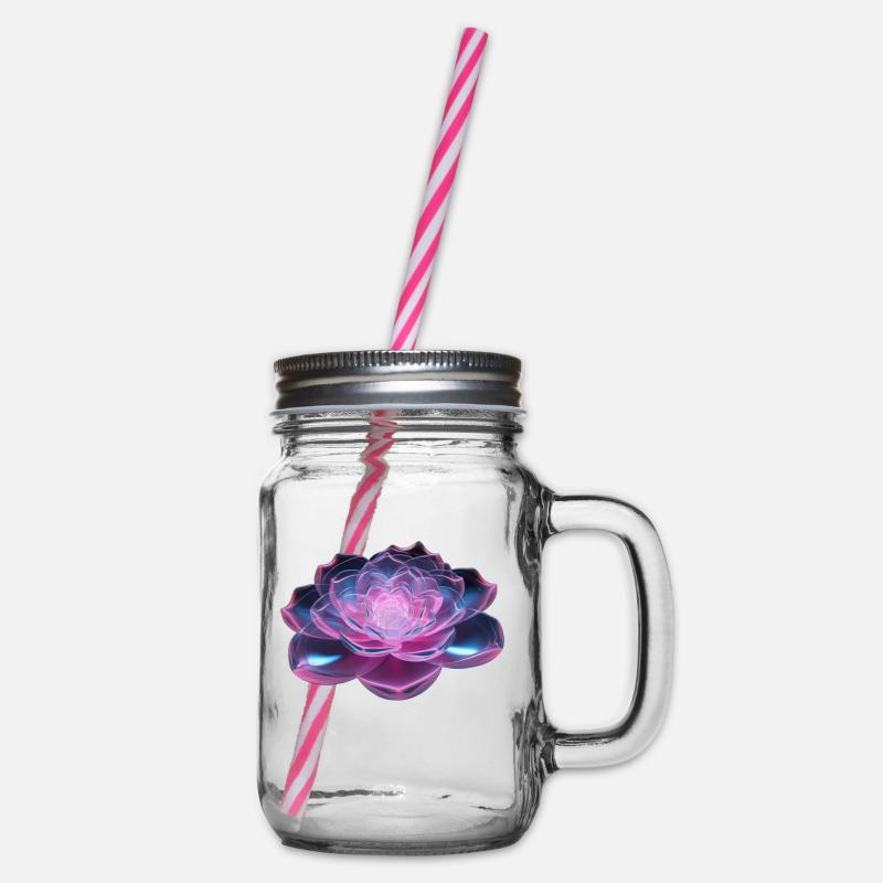 Fleur 3D - Bocal à boisson - transparent