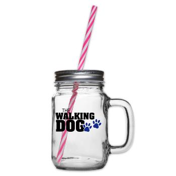 The Walking Dog Pfotenabdruck - Henkelglas mit Schraubdeckel - Klar - Rechts