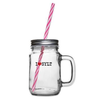 I love Sylt - Henkelglas mit Schraubdeckel - Klar - Rechts