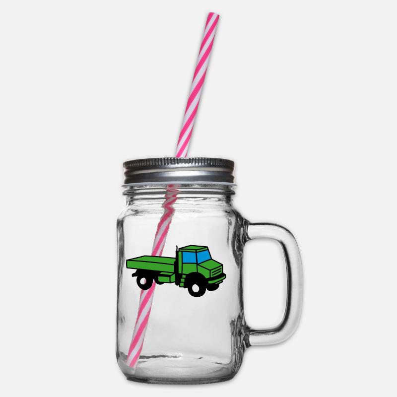 Unimog - Henkelglas mit Schraubdeckel - Klar