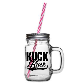 Cuckoo black - Glass jar with handle and screw cap - clear - Right