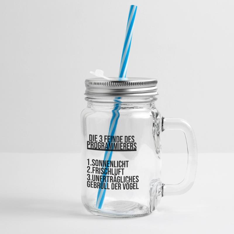 Programmierer Informatiker Programmieren Geschenk Henkelglas mit Schraubdeckel