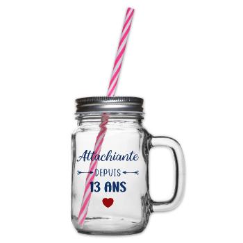 Attachiante depuis 13 ans - Bocal à boisson - transparent - Droite
