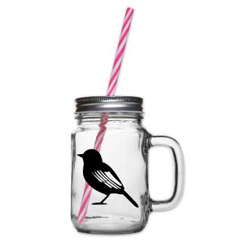 Vogel - Henkelglas mit Schraubdeckel - Klar - Rechts