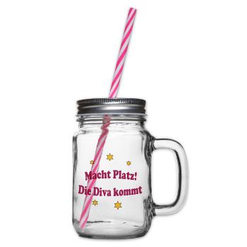 Diva kommt - Henkelglas mit Schraubdeckel - Klar - Rechts
