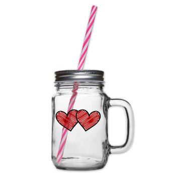 Amour du cœur - Bocal à boisson - transparent - Droite