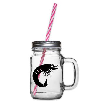 Garnele - Henkelglas mit Schraubdeckel - Klar - Rechts