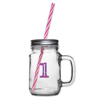 1. 1 Jahr. 1. JUBILÄUM. 1-JÄHRIGES JUBILÄUM - Henkelglas mit Schraubdeckel - Klar - Rechts