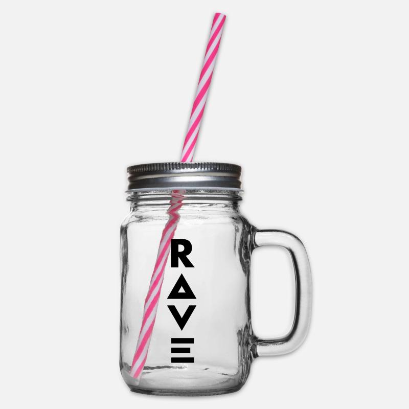 Rave Design - Henkelglas mit Schraubdeckel - Klar