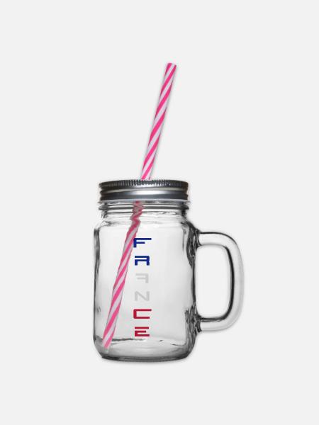 France Logo - Henkelglas mit Schraubdeckel - Klar