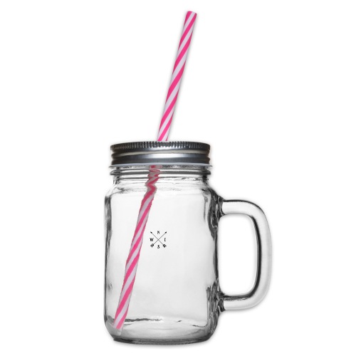 north south east west merch - Glass jar with handle and screw cap