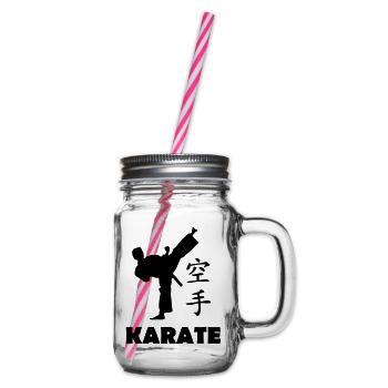 karate - Glass jar with handle and screw cap - clear - Right